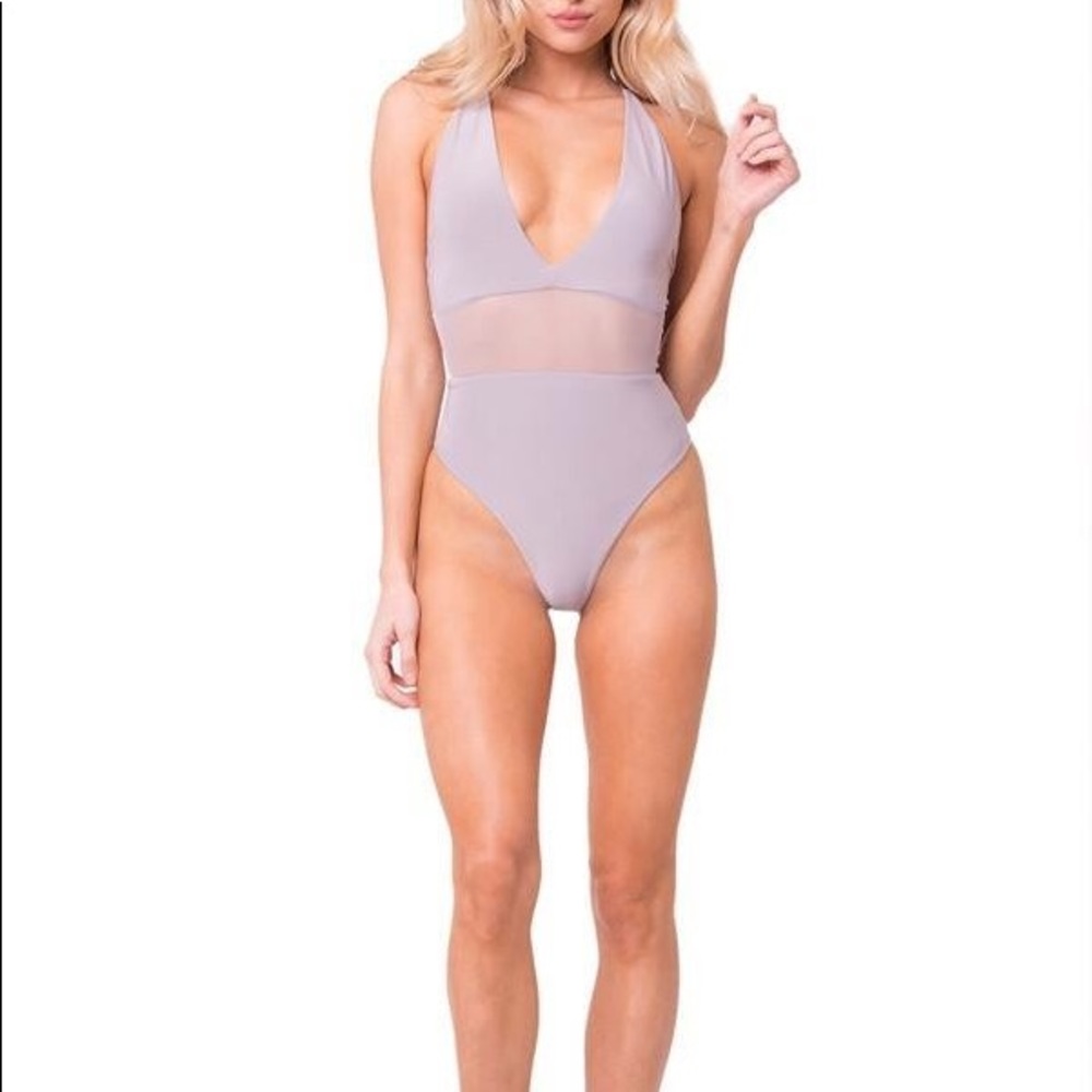 NWT Boutique Grey Bodysuit